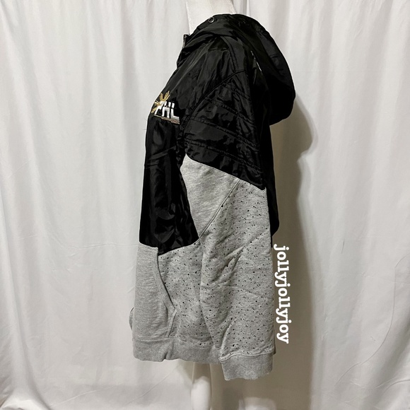 My Philippines Unisex Mixed Fabric Black/Grey Zip-Up Jacket Large - Picture 8 of 12